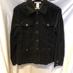 Sag Harbor Stretch Corduroy Jacket Black Small